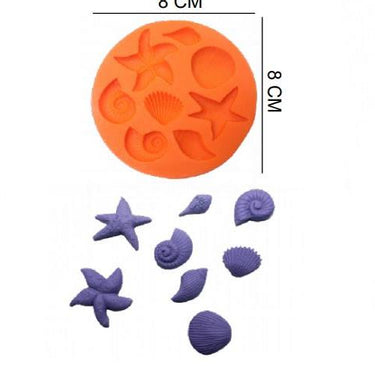 ŞEKER HAMUR KALIBI SİLİKON DENİZ KABUKLARI 8*8 CM