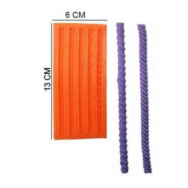 ŞEKER HAMUR KALIBI ZİNCİR 5 Lİ SİLİKON KALIP 13 X 6 cm