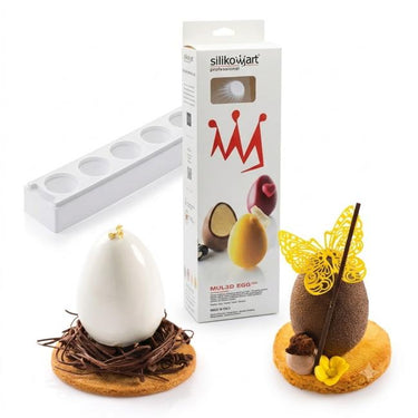 Silikomart MUL3D EGG 100 - Profesyonel 3D Yumurta Formlu Silikon Kalıp Seti
