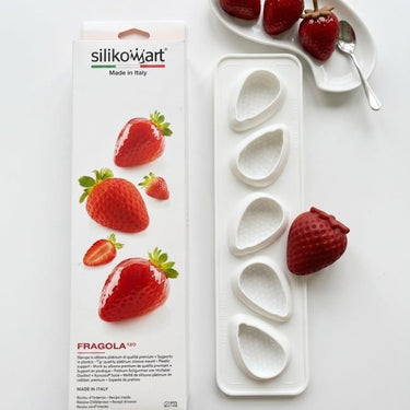 Silikomart Fragola 120  Profesyonel 3D Çilek Silikon Kalıp Seti