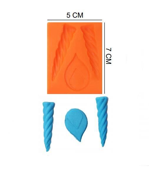 ŞEKER HAMUR KALIBI SİLİKON UNİCORN BOYNUZ 5*7 CM