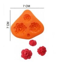 ŞEKER HAMUR KALIBI SİLİKON GÜLLER 7*7 CM