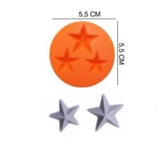 ŞEKER HAMUR KALIBI SİLİKON KRİSTAL YILDIZ 5,5*5,5 CM