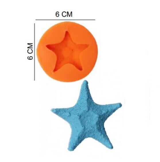 ŞEKER HAMUR KALIBI SİLİKON DENİZ YILDIZI 6*6 CM