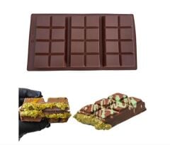 ORİJİNAL SİLİKON DUBAİ ÇİKOLATA KALIBI 3 LÜ (200 GR)
