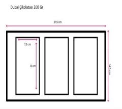 ORİJİNAL SİLİKON DUBAİ ÇİKOLATA KALIBI 3 LÜ (200 GR)