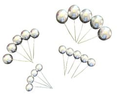 PASTA SÜSLEME TOPU YALDIZLI GÜMÜŞ