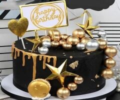 PASTA SÜSLEME TOPU YALDIZLI GOLD