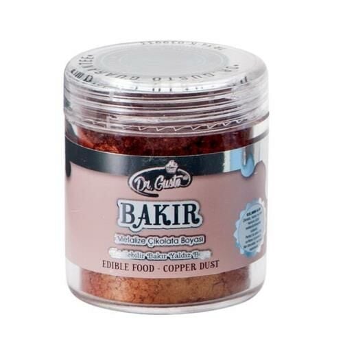 Dr. Gusto Yenilebilir Yaldız Metalize Çikolata Boyası Bakır10 gr.