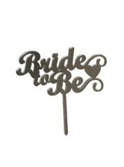 Bride To Be Yazılı Çerçeveli Aynalı Pleksi Gümüş