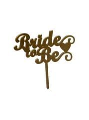 Bride To Be Yazılı Çerçeveli Aynalı Pleksi Altın