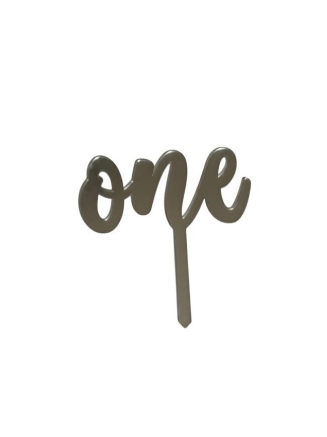 One Yazılı Aynalı Pleksi Gümüş