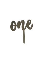 One Yazılı Aynalı Pleksi Gümüş