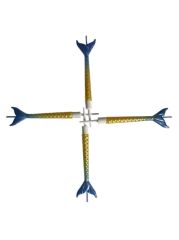 Deniz Kızı Renkli Mavi Altın Mum 11 cm