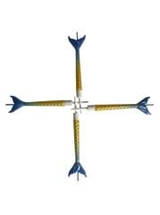 Deniz Kızı Renkli Mavi Altın Mum 11 cm