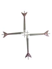 Deniz Kızı Renkli Gümüş Lila Mum 11 cm