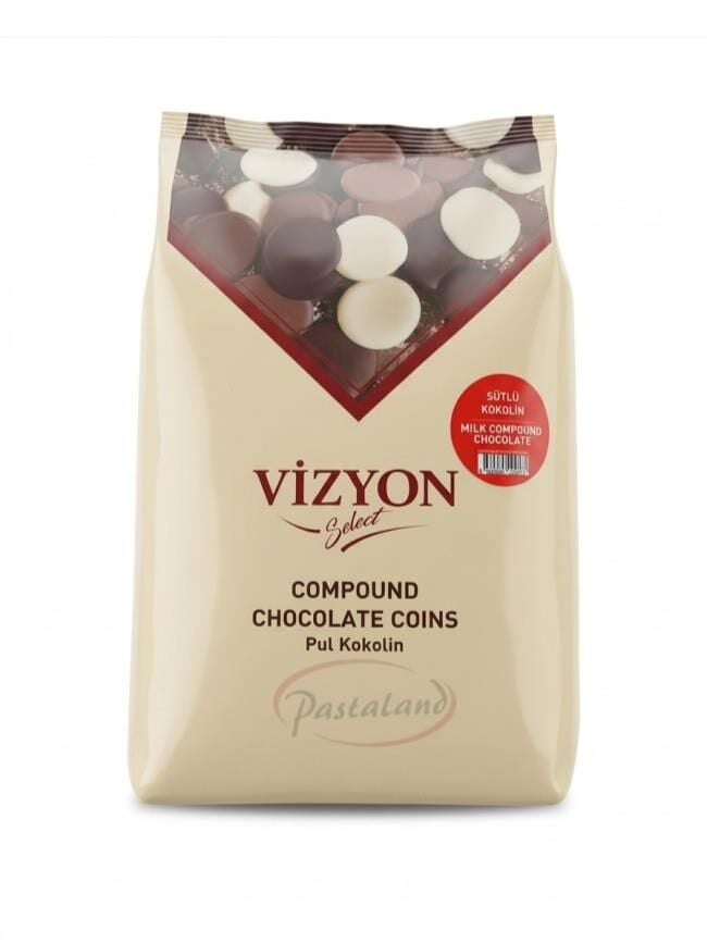 VİZYON PUL ÇİKOLATA KOKOLİN SÜTLÜ SELECT 2,5 KG