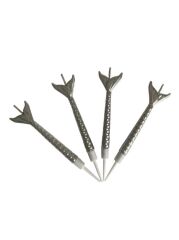 Deniz Kızı Renkli Gümüş Mum 11 cm