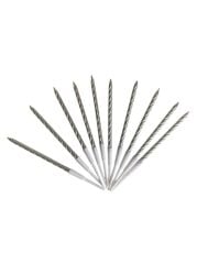 Burgulu Pasta Mumu Gümüş Renkli  10 Lu 12 cm