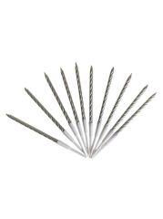 Burgulu Pasta Mumu Gümüş Renkli  10 Lu 12 cm