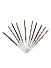 Burgulu Pasta Mumu Karışık Renkli  10 Lu 12 cm