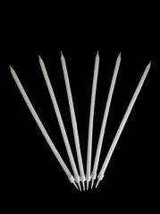 Beyaz Uzun Pasta Mumu 20 cm