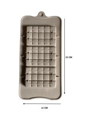 SİLİKON ÇİKOLATA KALIBI KÜÇÜK KARELİ 21*11 CM