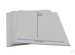 Turta Mendili / Pasta Altlığı Gümüş Düz Kenarlı Dikdörtgen 23*33 10 adet