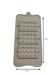 SİLİKON ÇİKOLATA KALIBI KARE 21*11 CM