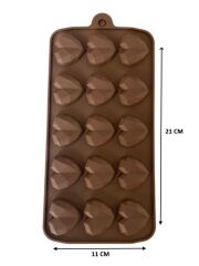 SİLİKON ÇİKOLATA KALIBI KALP KRİSTAL 21*11 CM