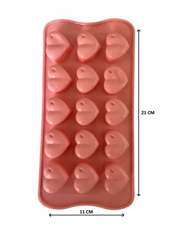 SİLİKON ÇİKOLATA KALIBI KALP DAMLALI 21*11 CM