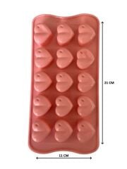 SİLİKON ÇİKOLATA KALIBI KALP DAMLALI 21*11 CM