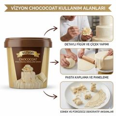 VİZYON CHOCOCOAT BEYAZ MODEL HAMURU 1 KG