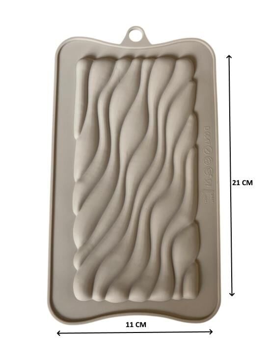 SİLİKON ÇİKOLATA KALIBI SU DALGA DESENLİ 21*11 CM