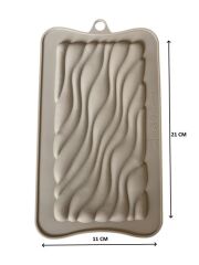 SİLİKON ÇİKOLATA KALIBI SU DALGA DESENLİ 21*11 CM