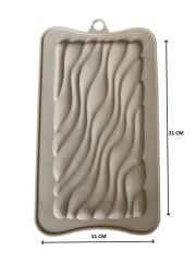 SİLİKON ÇİKOLATA KALIBI SU DALGA DESENLİ 21*11 CM