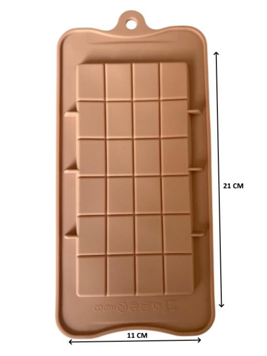 SİLİKON ÇİKOLATA KALIBI DİKDÖRTGEN ŞEKİLLİ 21*11 CM