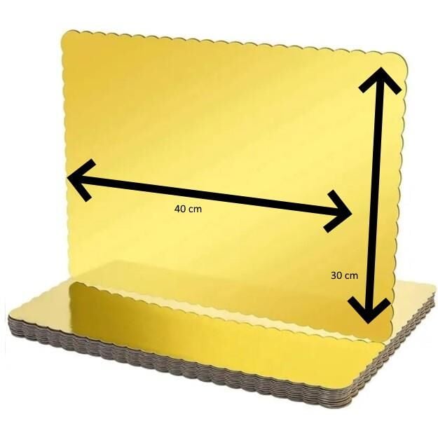 Turta Mendili / Pasta Altlığı Gold Dikdörtgen 30*40