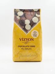 VİZYON SELECT BEYAZ PUL ÇİKOLATA (COINS) 2,5 KG