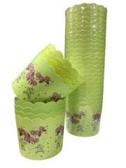 Cupcake/Muffin /Suffle Kek Kapsülü Çiçekli 25 li