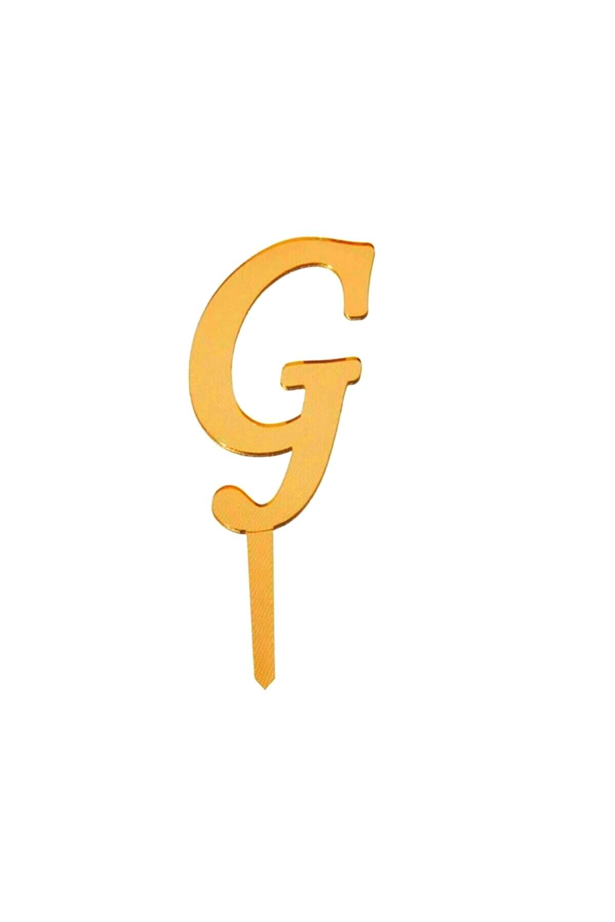 Aynalı Altın Pleksi G Harfi