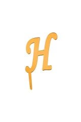 Aynalı Altın Pleksi H Harfi