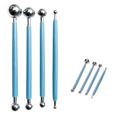 Paslanmaz Çelik 4 Parçalı Şeker Hamur Oyma Seti