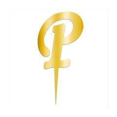 Aynalı Altın Pleksi P Harfi