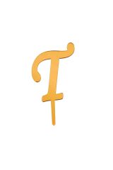 Aynalı Altın Pleksi T Harfi