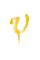 Aynalı Altın Pleksi U Harfi