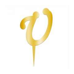 Aynalı Altın Pleksi Ü Harfi