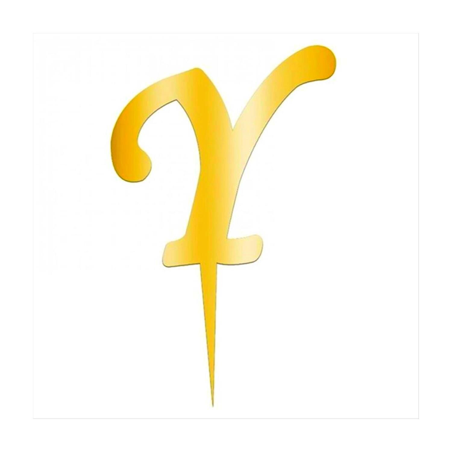 Aynalı Altın Pleksi Y Harfi