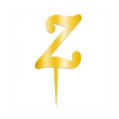 Aynalı Altın Pleksi Z Harfi