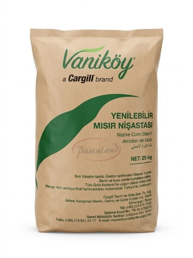 Vaniköy (Cargill) Yenilebilir Mısır Nişastası – 25 KG